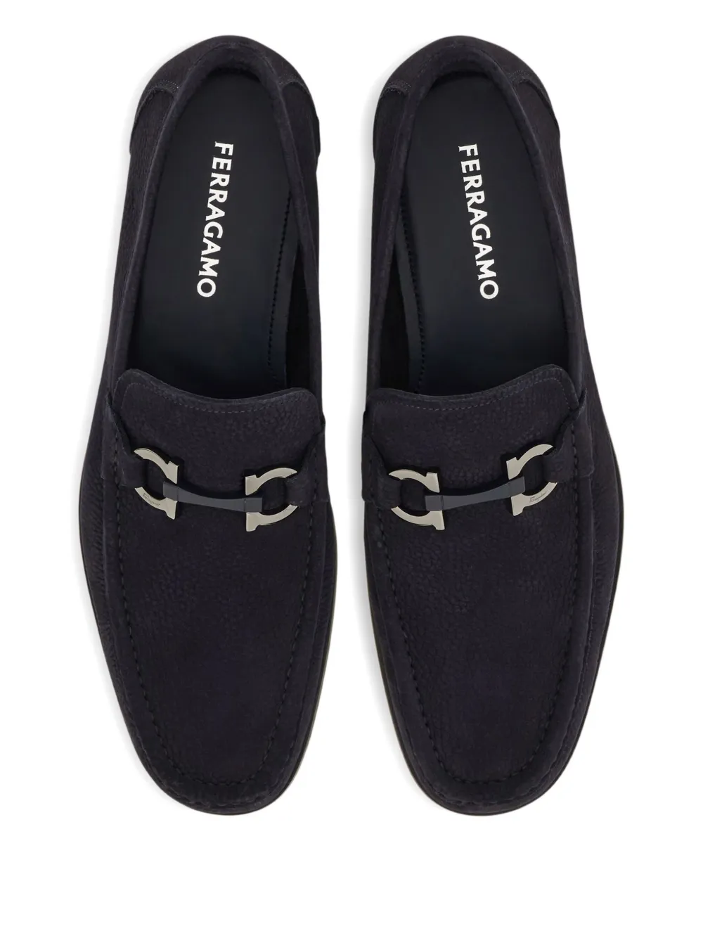 Ferragamo Gancini-buckle loafers Blue