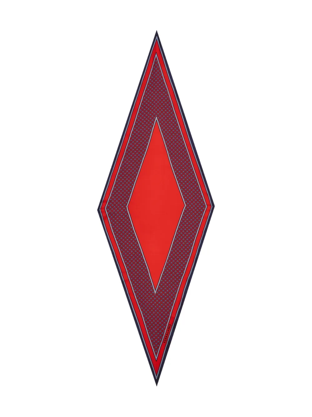 Ferragamo geometric-patterned silk scarf | Red | Image 1