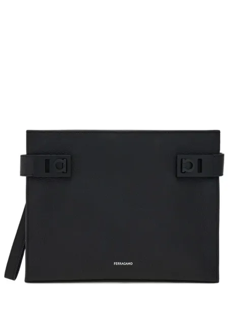 Ferragamo Clutch mit Gancini-Schnalle