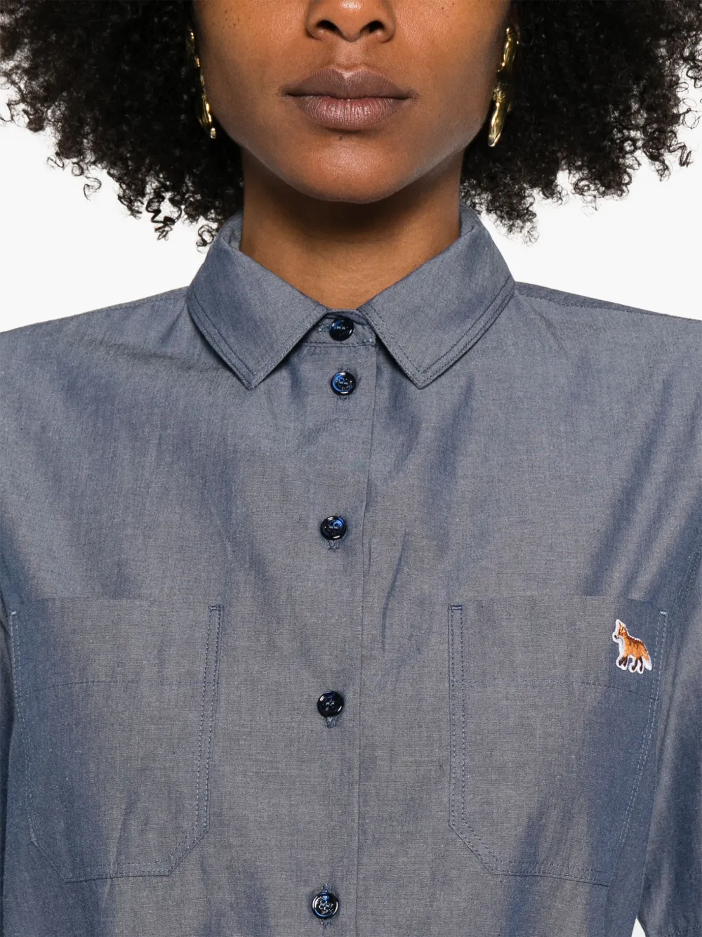 MAISON KITSUNÉ DOUBLE-POCKET MIDI DRESS