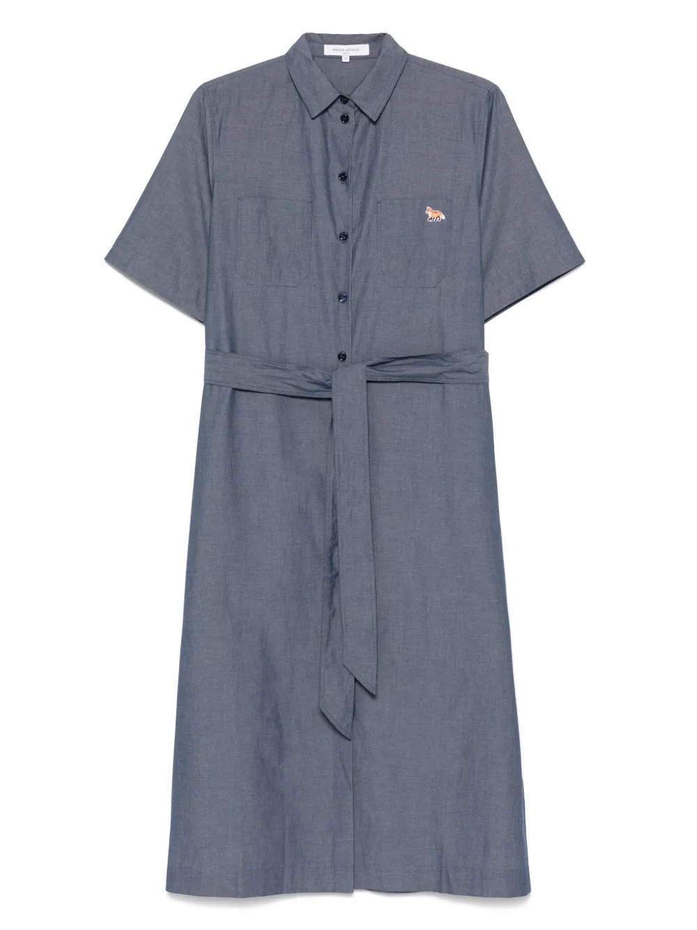 Maison Kitsuné Midi-jurk met dubbele zak Blauw