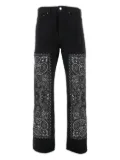AMIRI bandana-jacquard jeans - Black