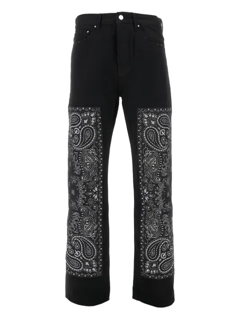 AMIRI bandana-jacquard jeans