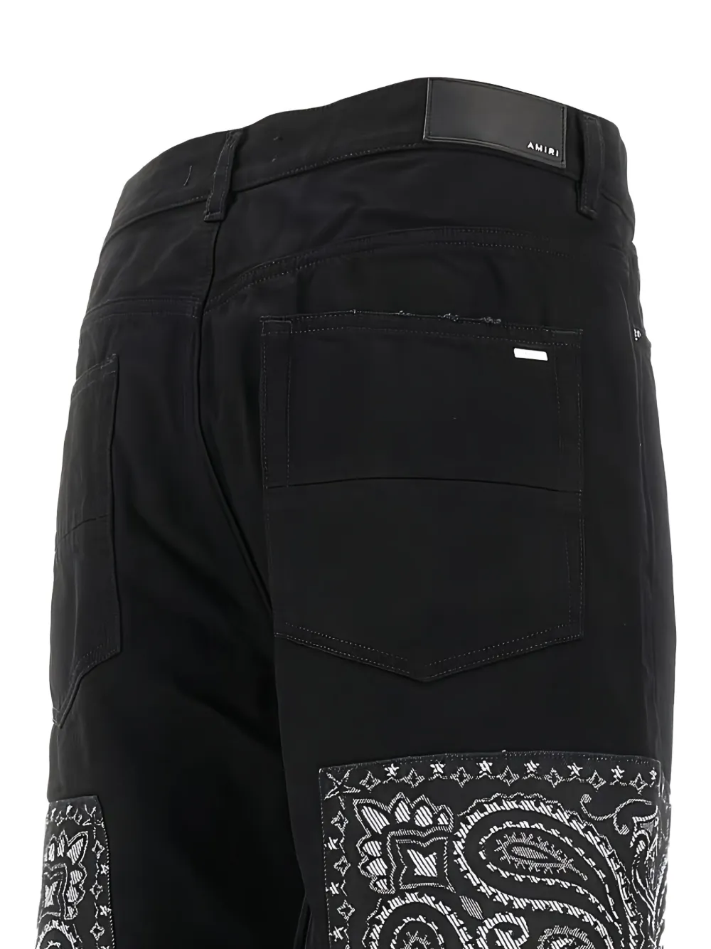 AMIRI Jeans met bandana-jacquard Zwart