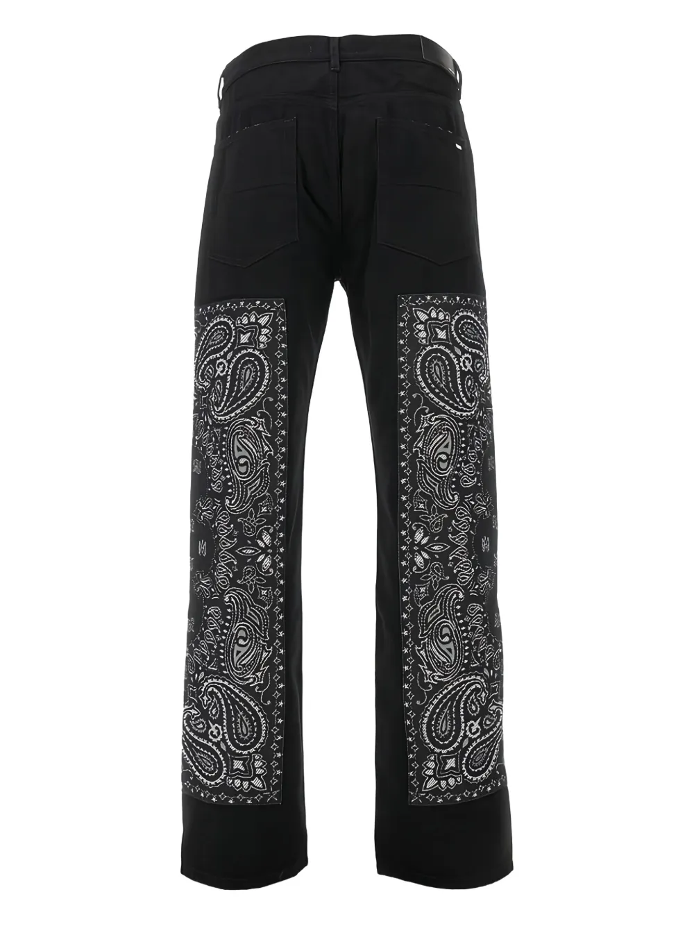 AMIRI Jeans met bandana-jacquard - Zwart