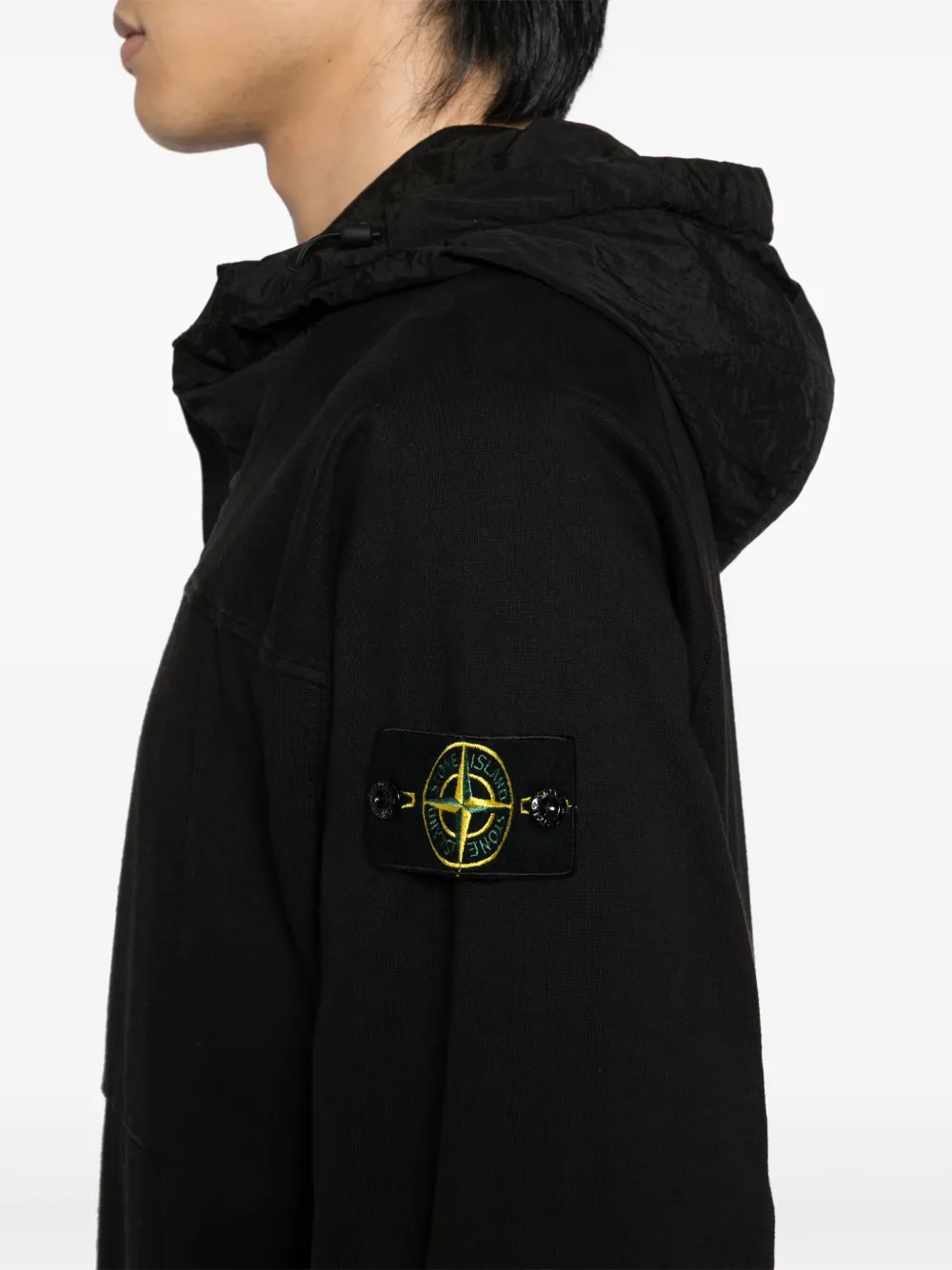 Stone Island Felpa hoodie Zwart
