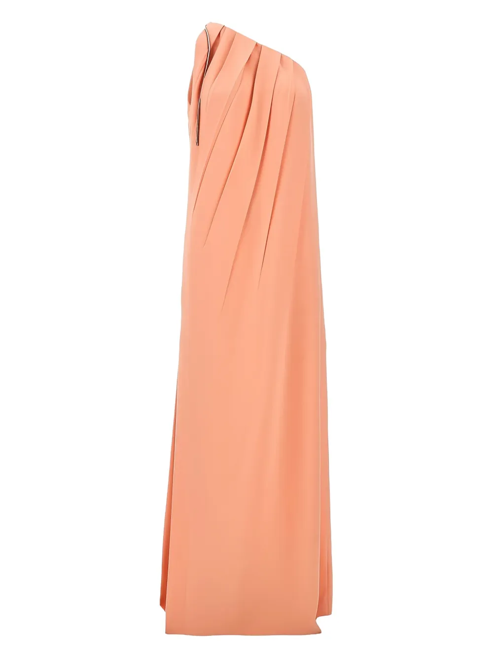 Max Mara Asymmetrische gedrapeerde avondjurk Oranje