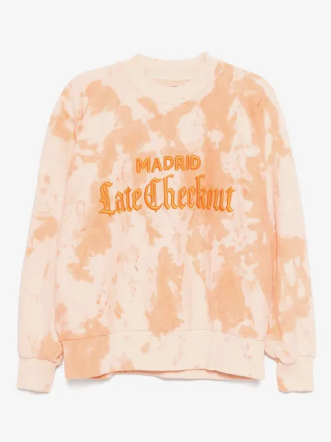 Stain Shade Sweatshirt mit Batikmuster