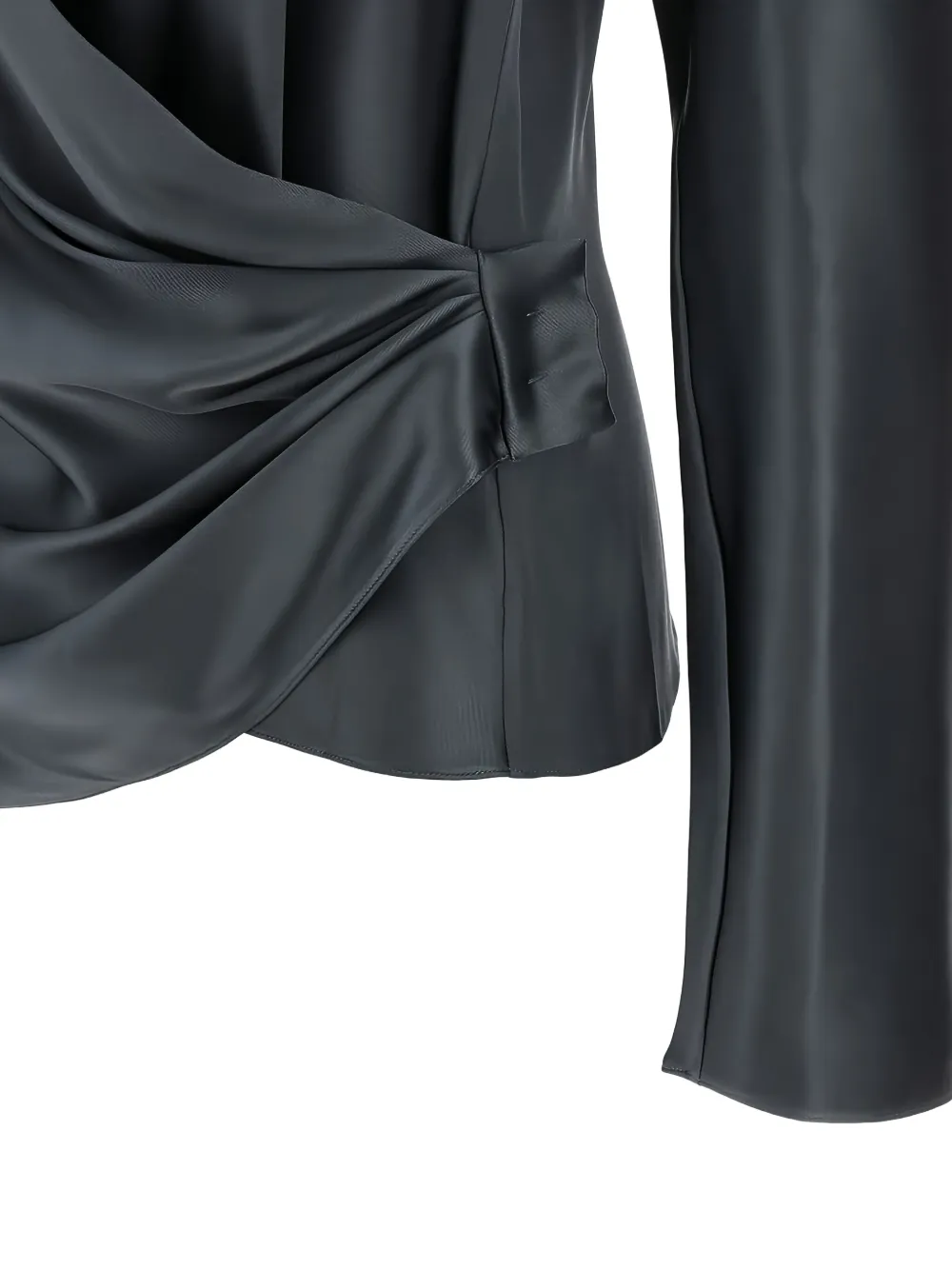 Giorgio Armani Gedrapeerde blouse Grijs