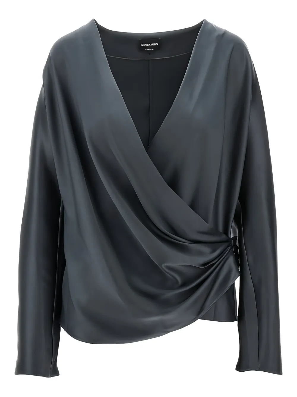 Giorgio Armani blusa drapeada | gris | Image 1