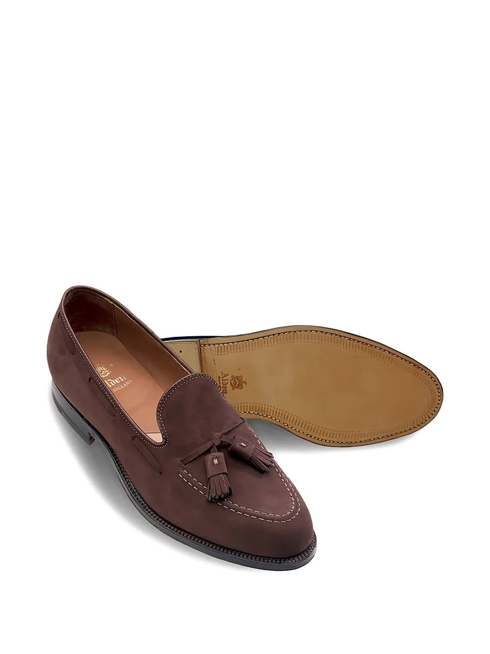Alden Loafers verfraaid met kwastjes - MOCHA KID SUEDE