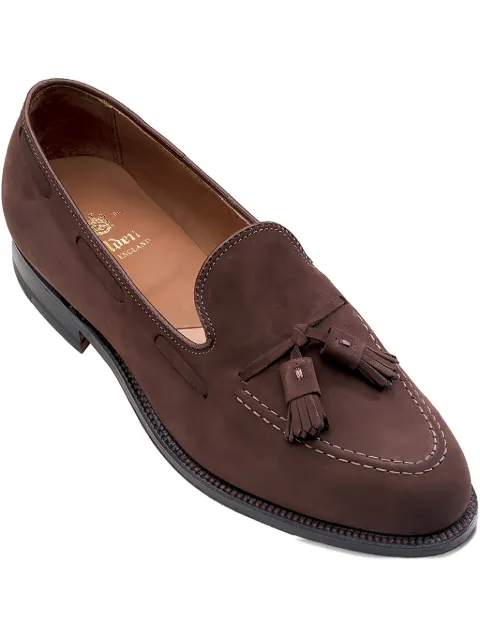 Alden tassel-embellished suede loafers