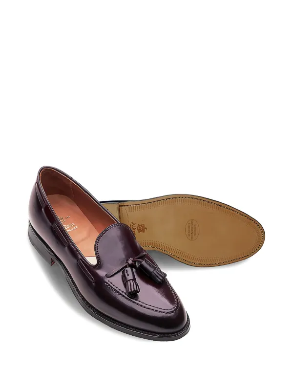 Alden タッセル レザーローファー | レッド | FARFETCH JP
