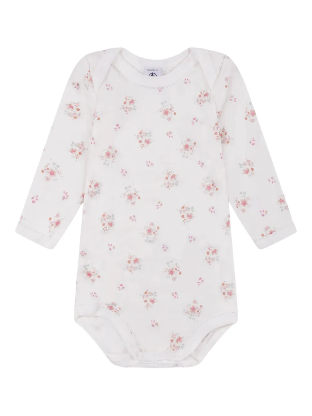 Petit Bateau Drie rompers van biologisch katoen Wit