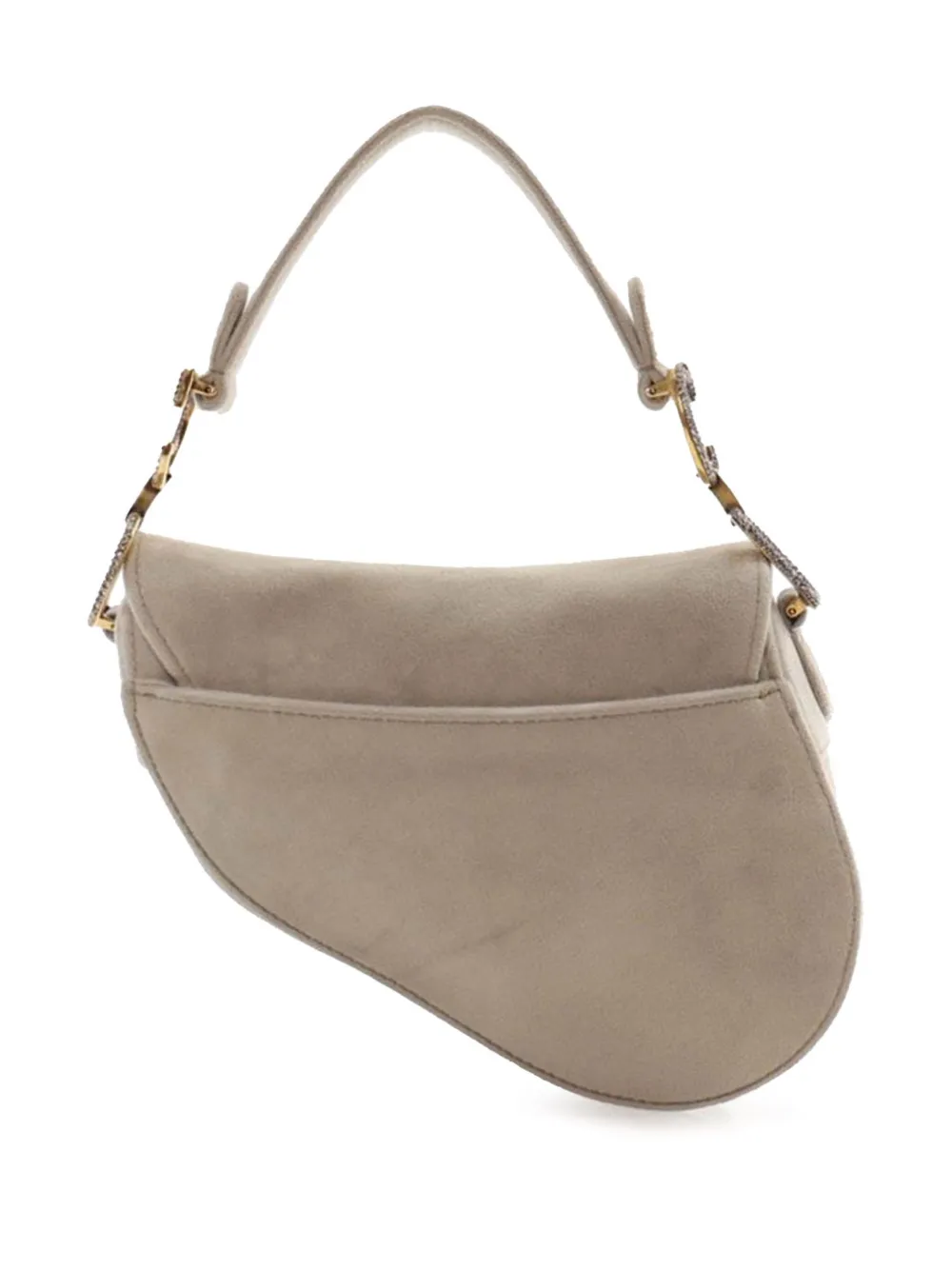 Christian Dior Pre-Owned Borsa a tracolla Saddle mini in velluto con cristalli 2020 | Pre-owned | Image 2