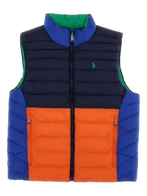 POLO RALPH LAUREN KIDS padded colour-block gilet