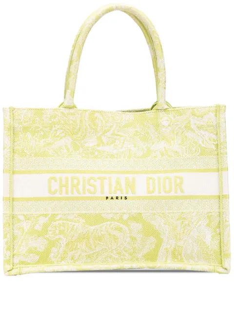 Christian Dior Pre-Owned tote Dioriviera Toile De Jouy Book mediana de lona bordada 2021