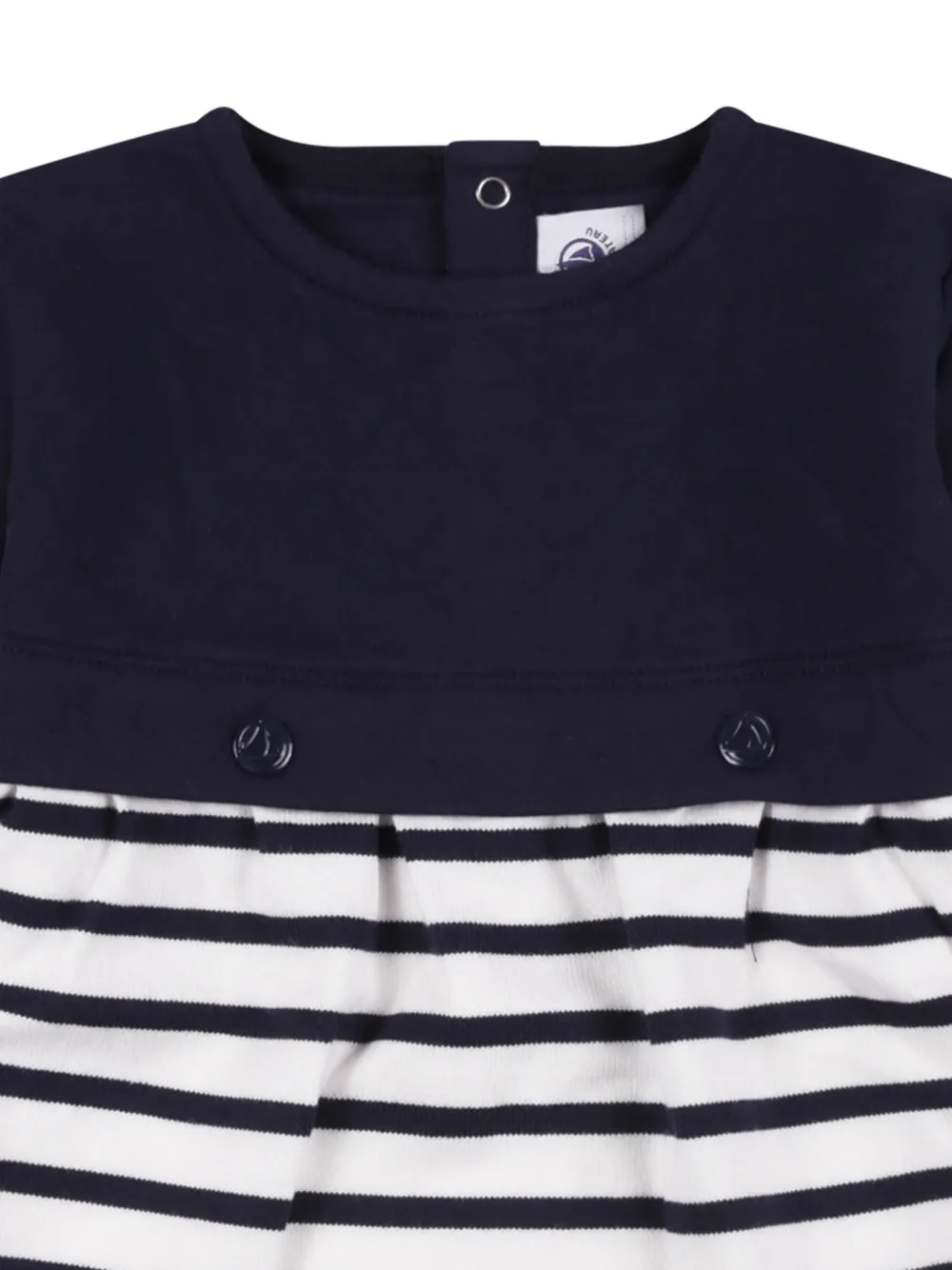 Petit Bateau Gebreide jurk met lange mouwen Blauw