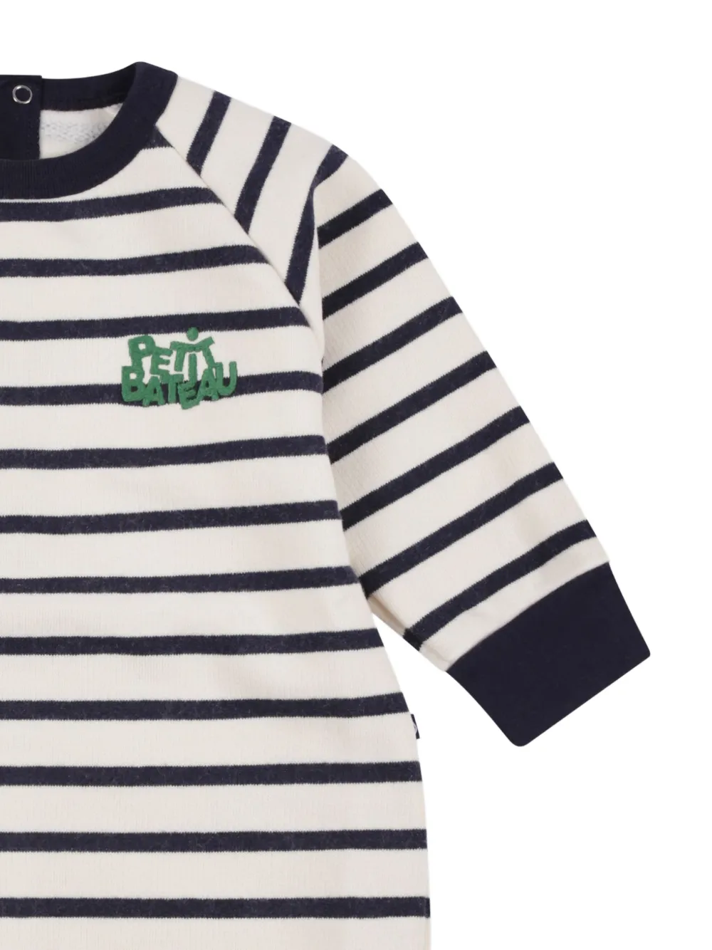 Petit Bateau Fleece romper Wit