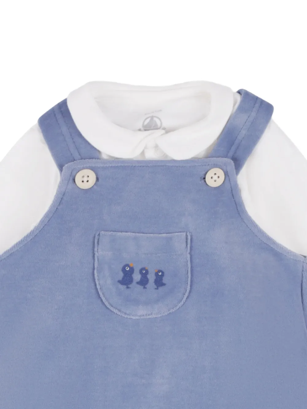 Petit Bateau Ribfluwelen broek Blauw