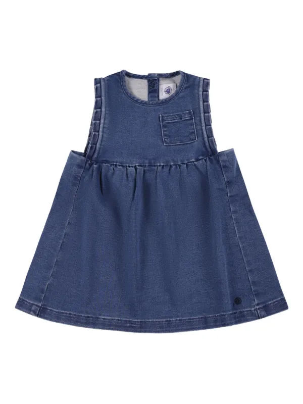 BAPE KIDS デニムワンピース ノースリーブ Petit Bateau ノースリーブ デニムワンピース | ブルー | FARFETCH JP