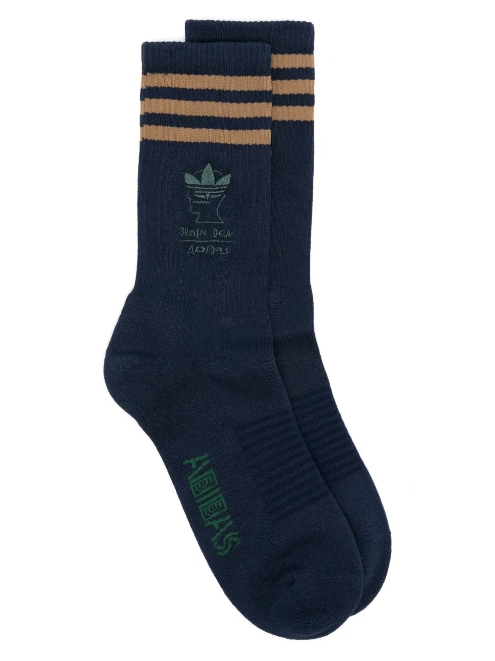 adidas x Brain Dead ロゴエンブロイダリー 靴下 - ブルー adidas x Brain Dead ロゴエンブロイダリー 靴下 - ブルー