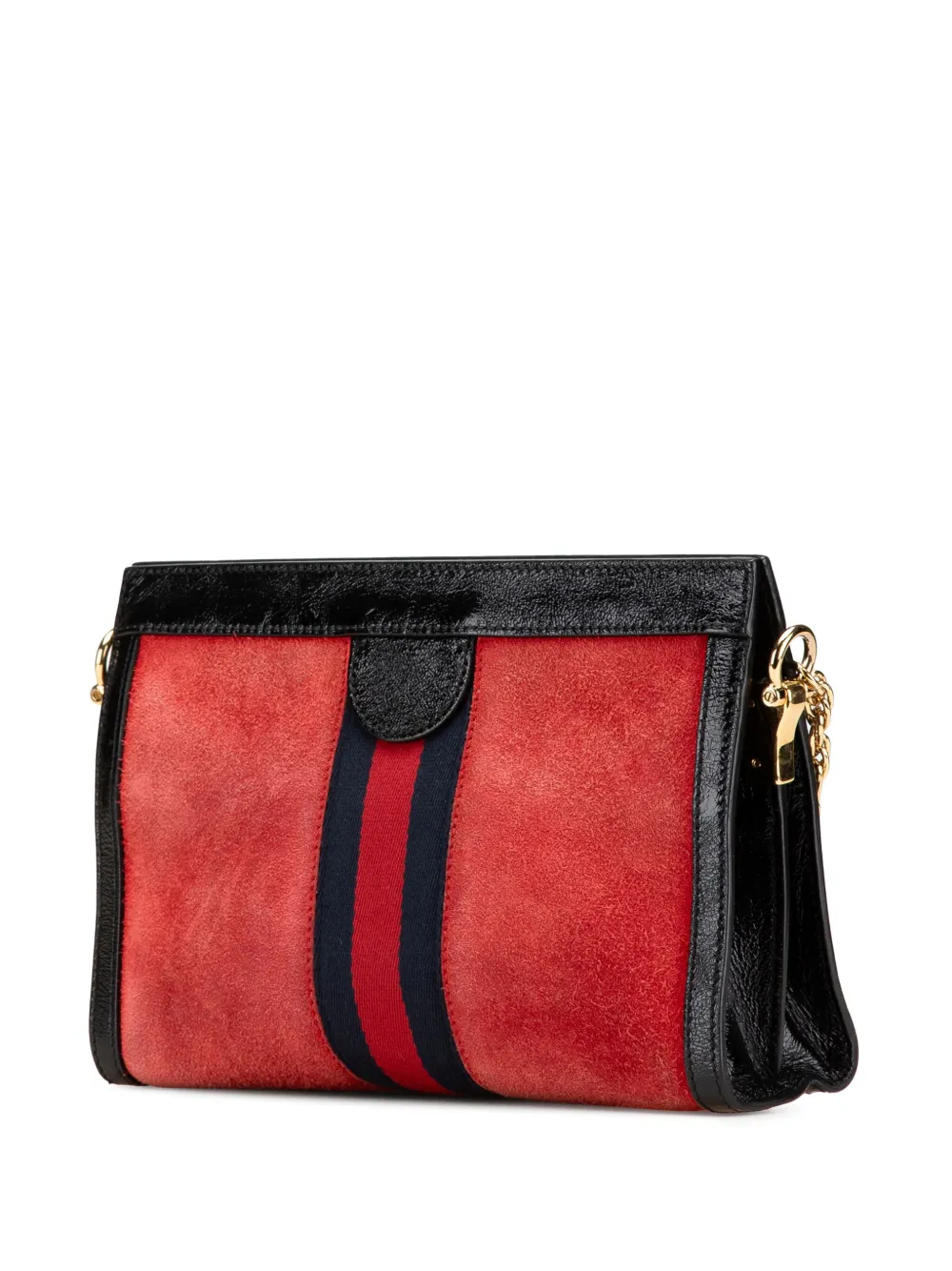 Gucci Pre-Owned Borsa a tracolla Ophidia piccola in pelle scamosciata con catena 2016-2024 | Borse | Image 2