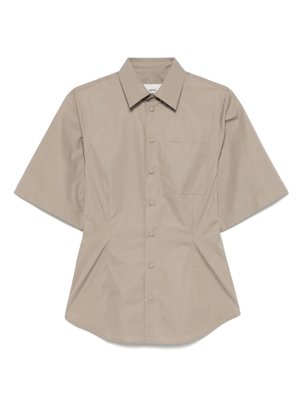 AMI Paris Blouse met korte mouwen Grijs