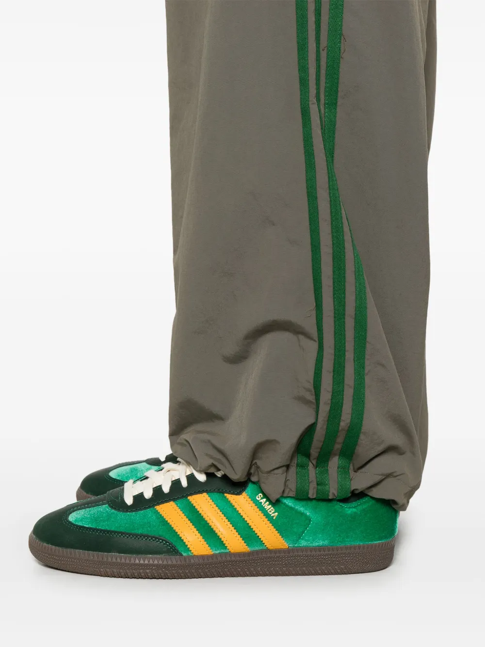 adidas x Brain Dead broek met logo-reliëf Groen