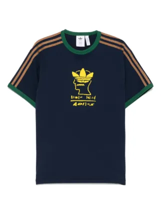 コラボ♪コラボ♪【ADIDAS】X ブレインデッド  Tシャツ Adidas x Brain Dead フロックロゴ Tシャツ | ブルー | FARFETCH JP