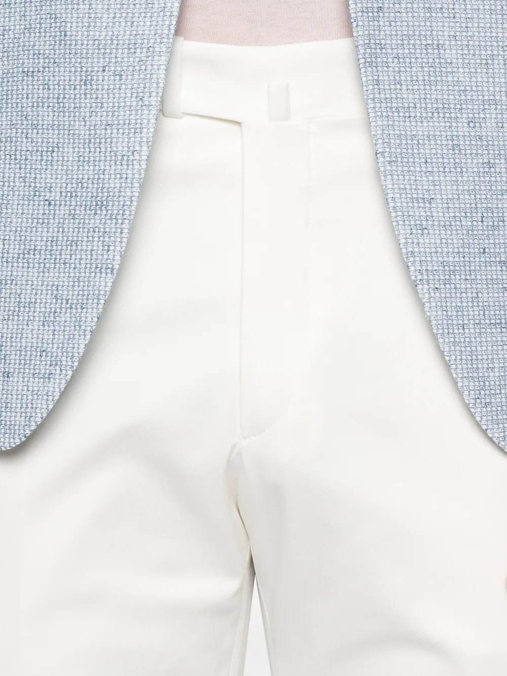 Shop Tagliatore Tapered Trousers In White