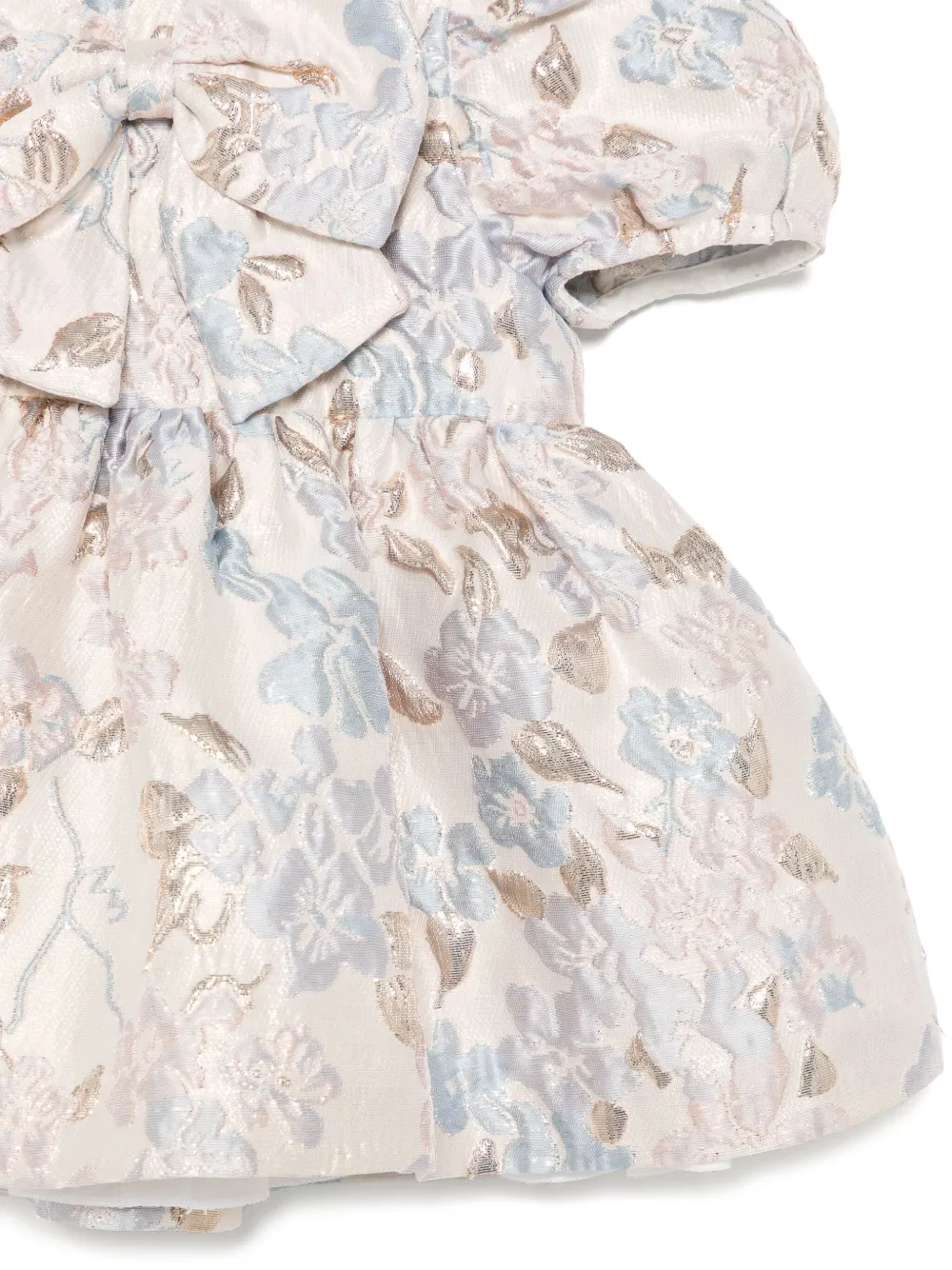 Shop Hucklebones London Puff-sleeved Bodice Dress & Bloomers In Neutrals