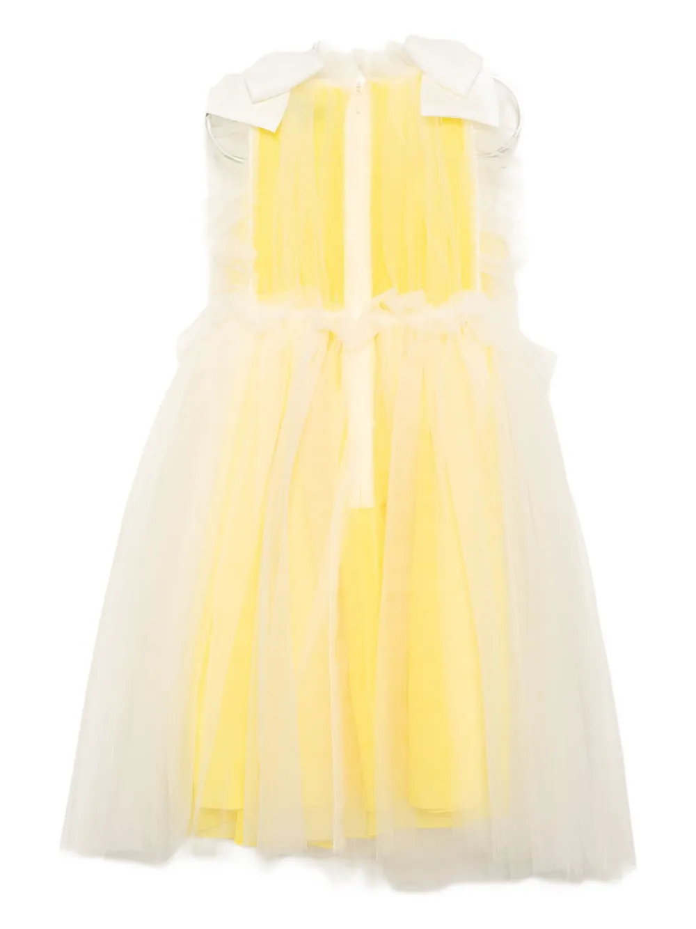Hucklebones London Midi-jurk met ruches Geel