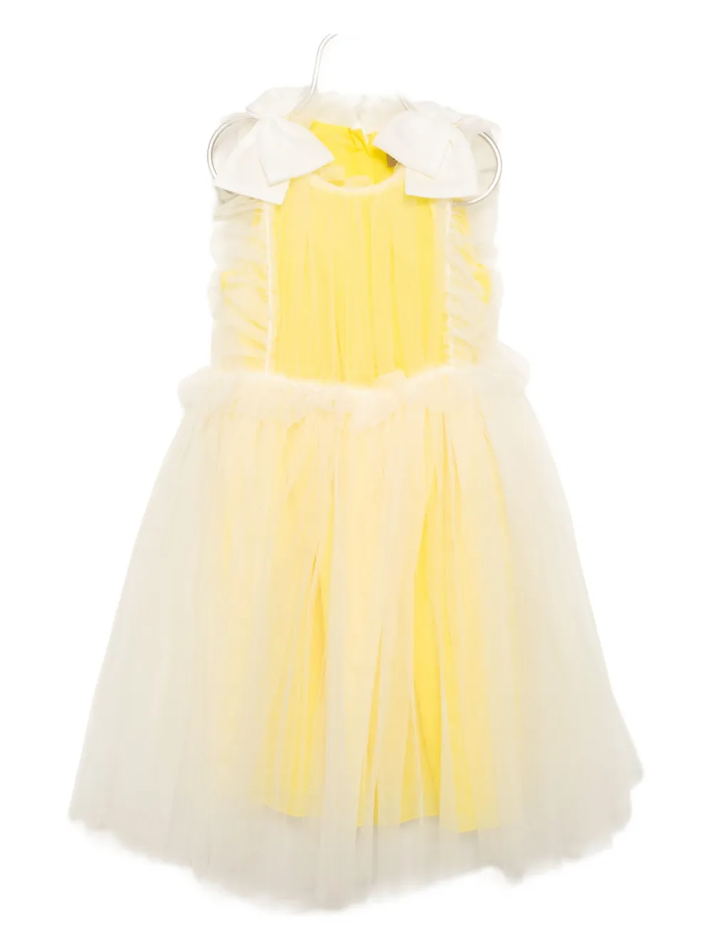 Hucklebones London Ruffle Midi Dress In Yellow