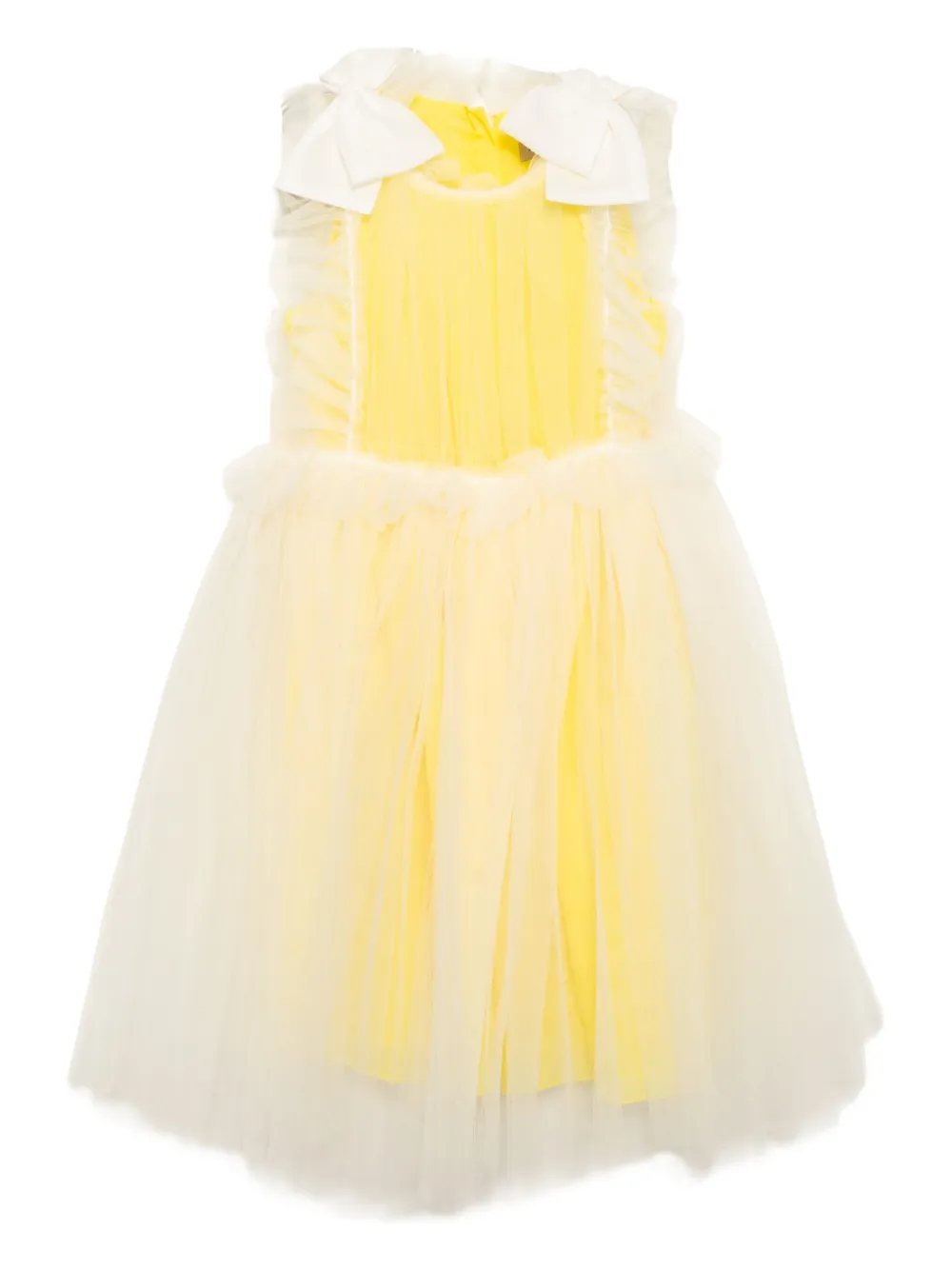 Hucklebones London Midi-jurk met ruches Geel