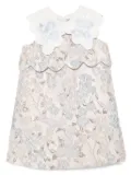 Hucklebones London Scalloped shift dress - Neutrals