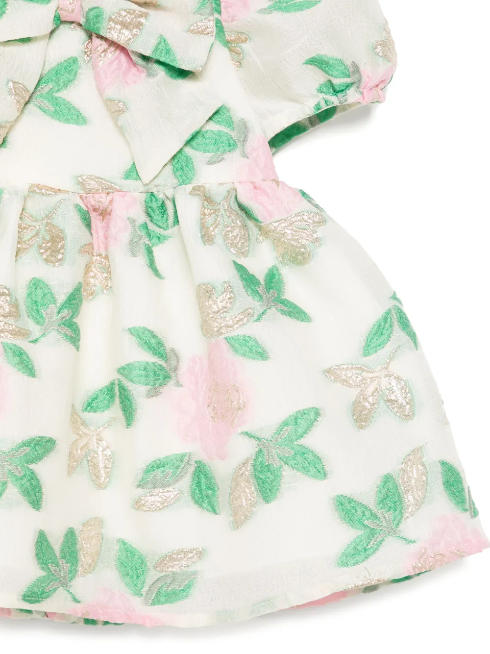 Hucklebones London Puff-sleeved Bodice Dress & Bloomers In Neutrals
