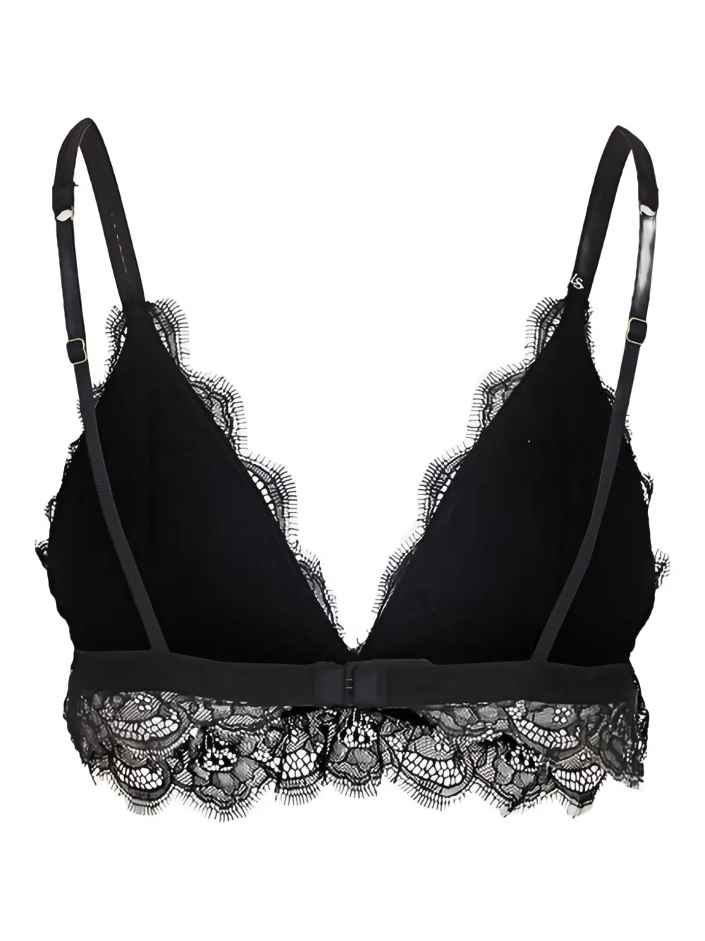 Love Stories Lace-trimmed Triangle Bra In Black