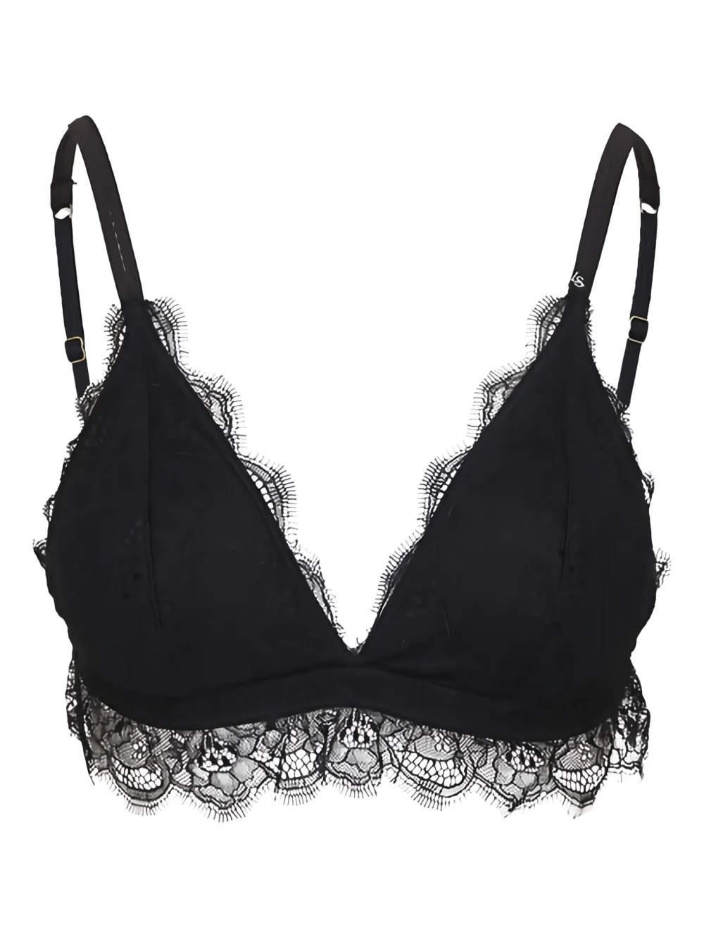 Love Stories lace-trimmed triangle bra | Black | Image 1