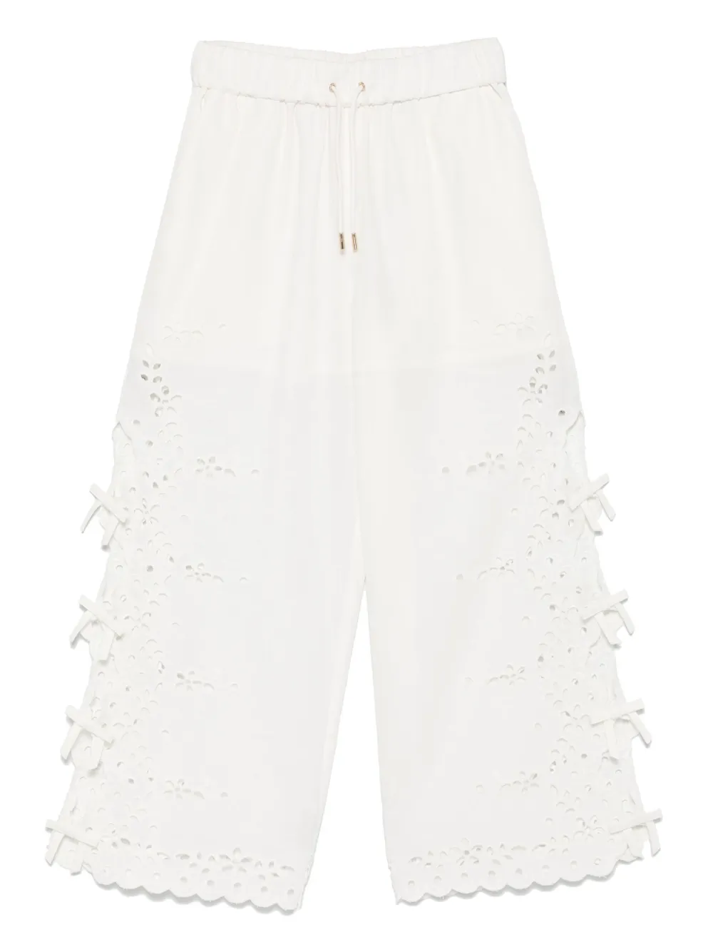 Self-Portrait embroidered trousers | White | Image 1