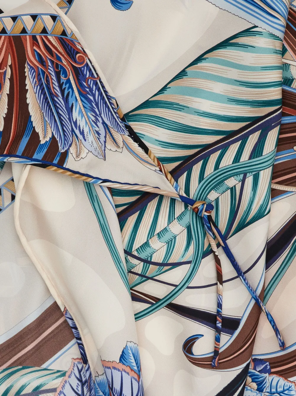 Ferragamo Sjaal met bloemenprint Beige