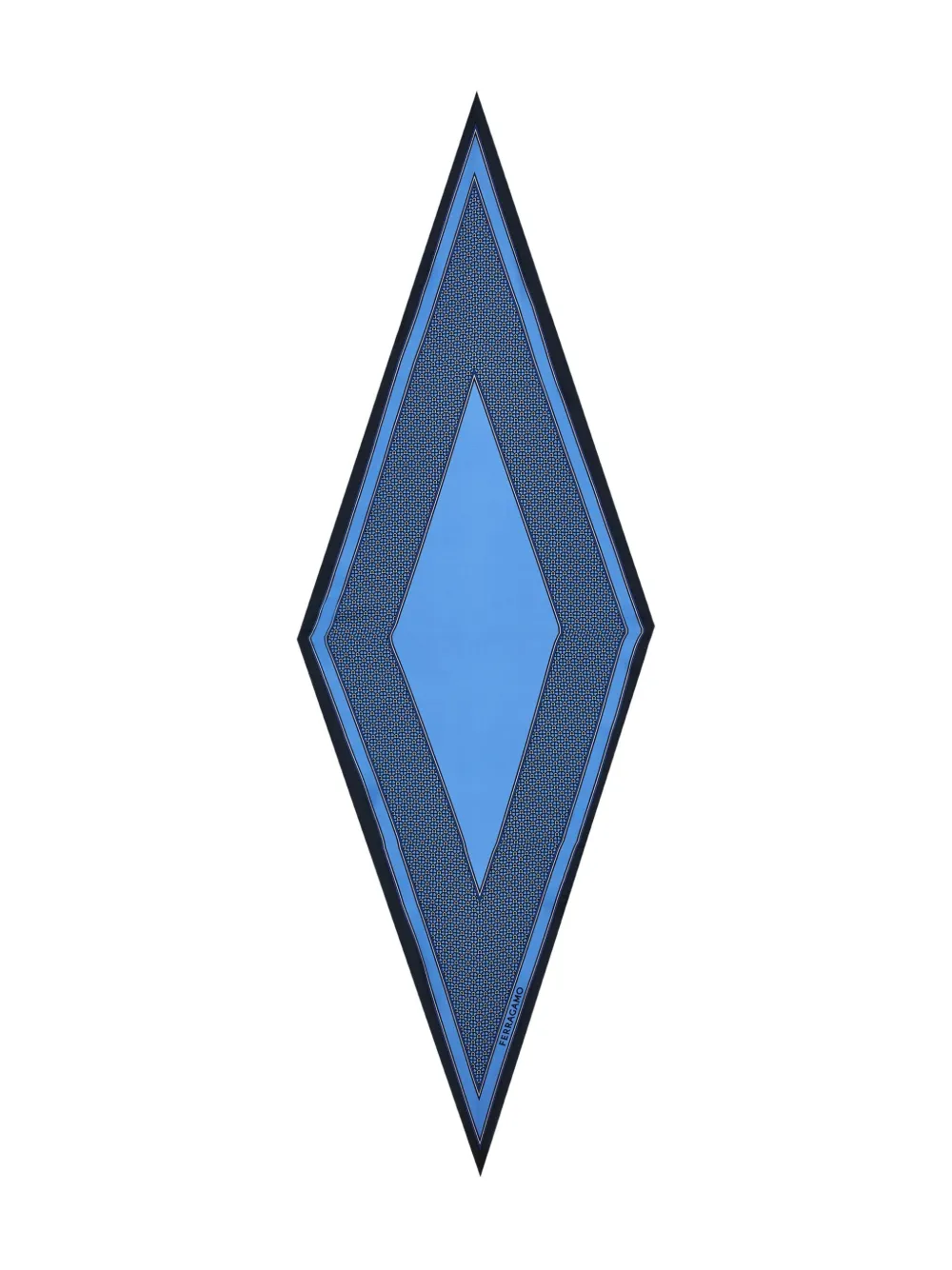 Ferragamo diamond-shaped silk scarf | Blue | Image 1