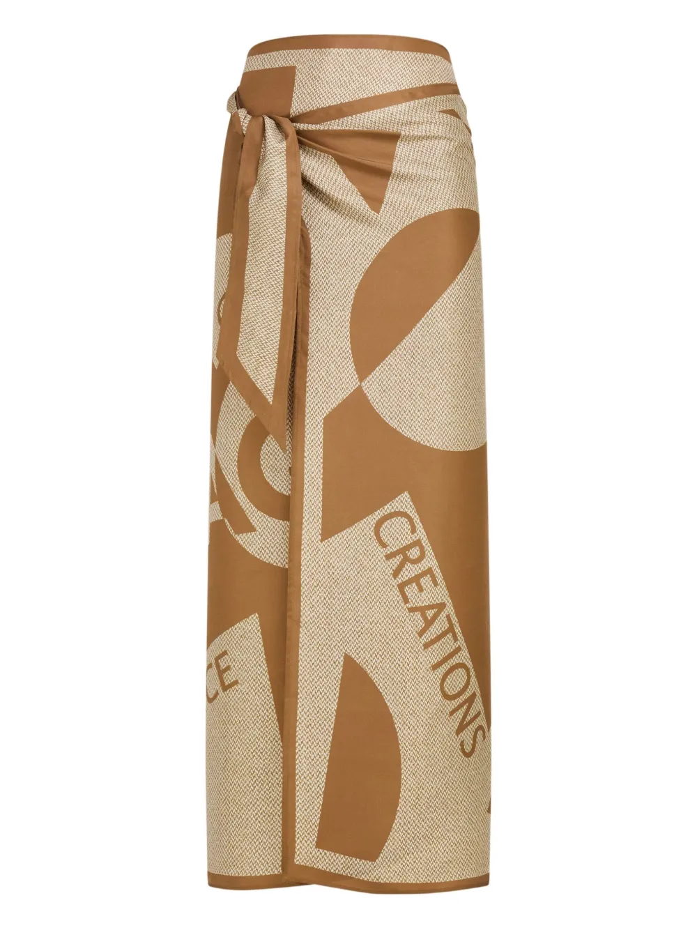 Ferragamo Sjaal met print Beige