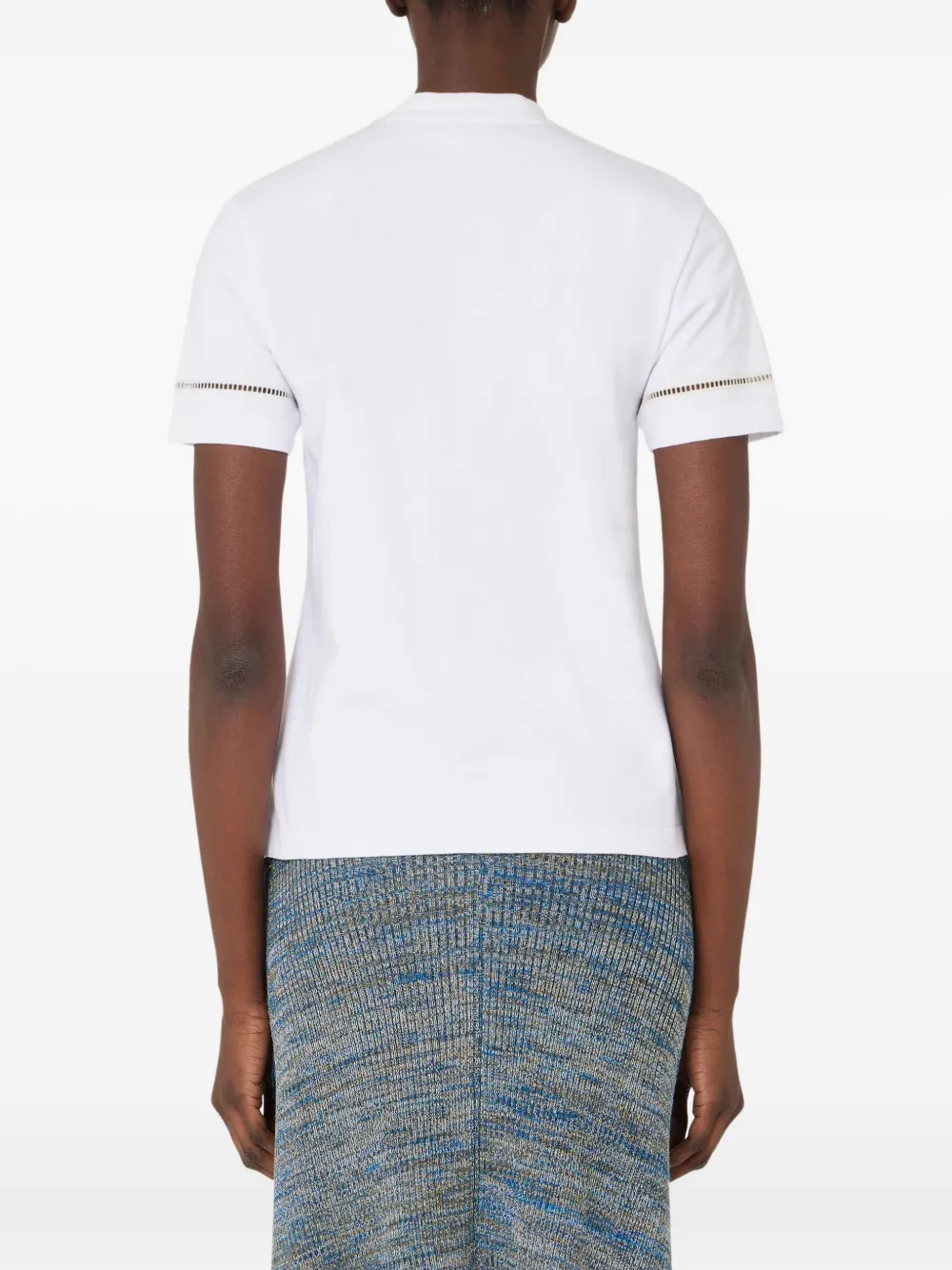 Ferragamo Ajour Sticker T-shirt met korte mouwen Wit