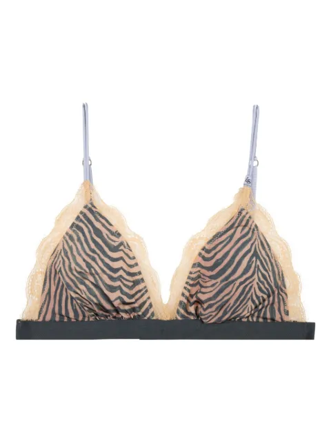 Love Stories zebra-print lace-trim bra