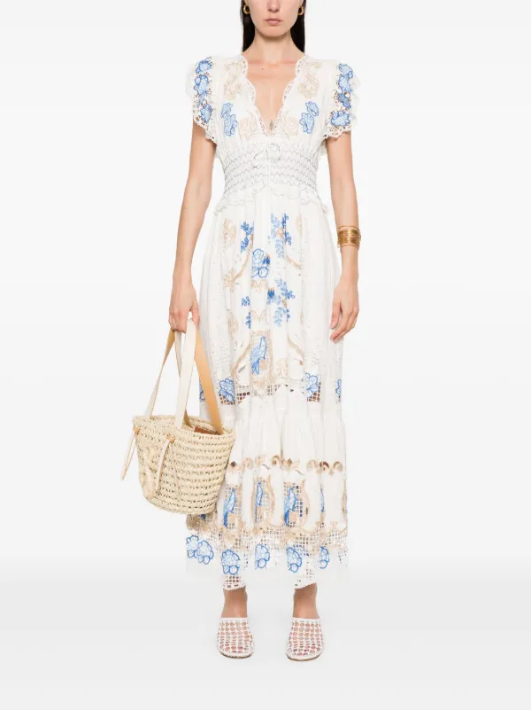 chinese dress ladies Farm Rio Flowers Beach Maxi Dress main image 0
