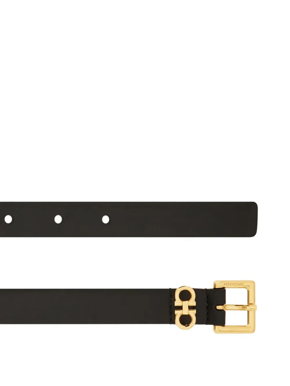 Ferragamo reversible adjustable Gancini belt - Zwart
