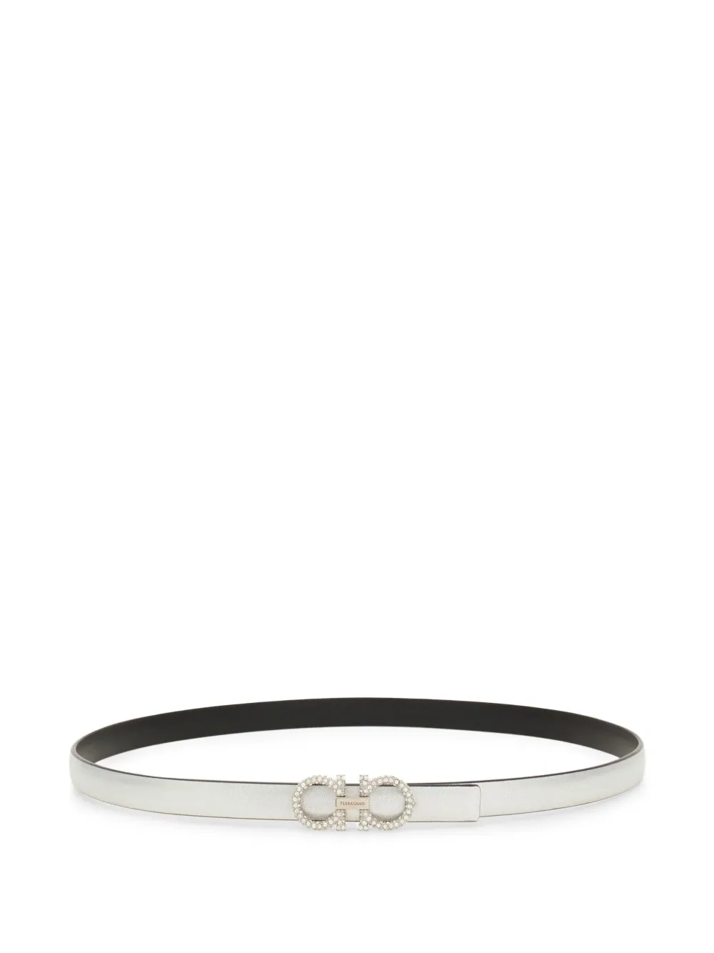Ferragamo reversible adjustable Gancini belt | Silver | Image 1