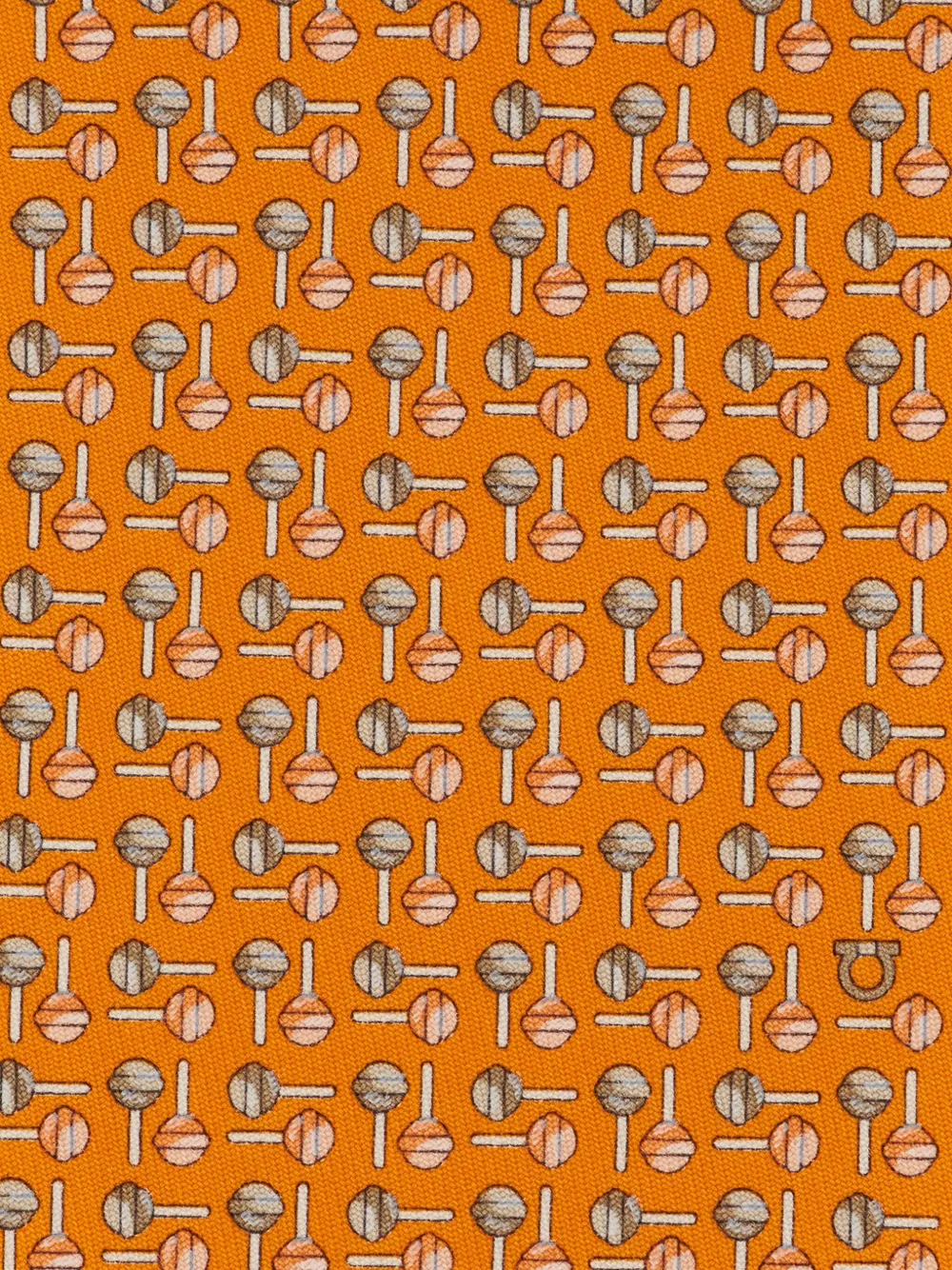 Ferragamo Zijden stropdas met lolly-print Oranje