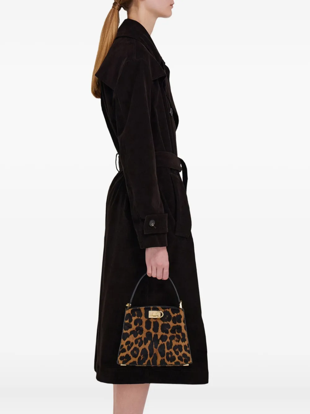 Ferragamo Kleine Studio Box shopper Bruin